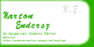 marton endersz business card