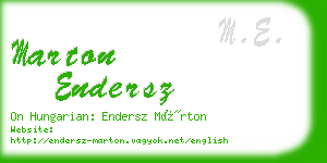 marton endersz business card
